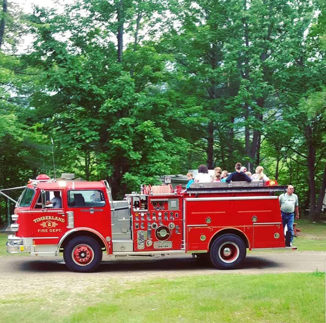 Scheduled firetruck rides